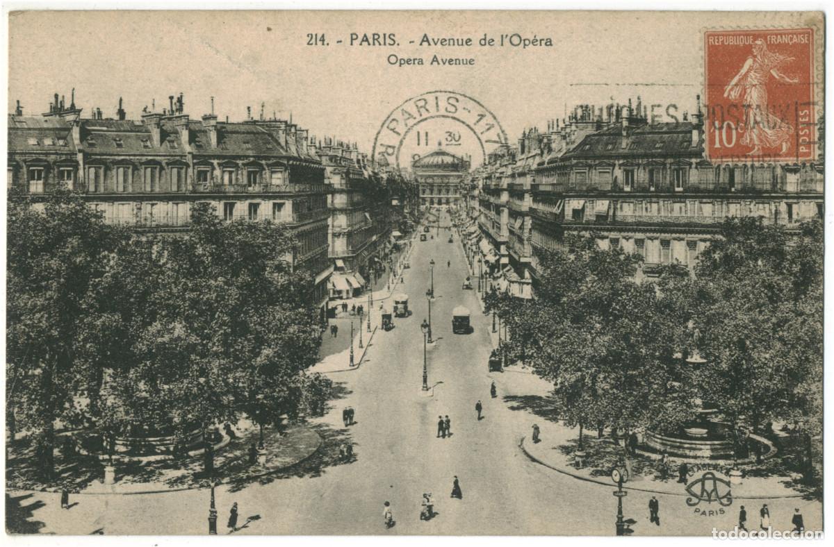 Postales: Avenue de l'Op&eacute;ra (PARIS)_L'Abeille. 214 / Teatros Francia