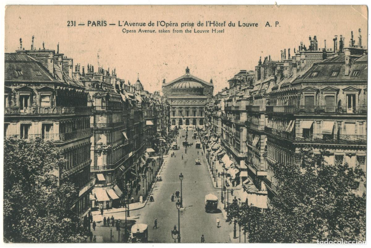 Postales: Avenue de l'Op&eacute;ra (PARIS)_A. Papeghin. 231 / Teatros Francia