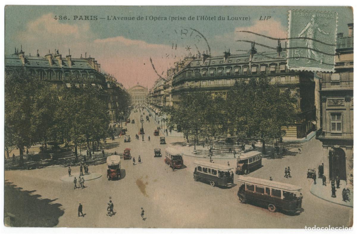 Postales: Avenue de l'Op&eacute;ra (PARIS)_LIP & J. Cormault (Paris et ses Merveilles; 486) / Teatros Francia