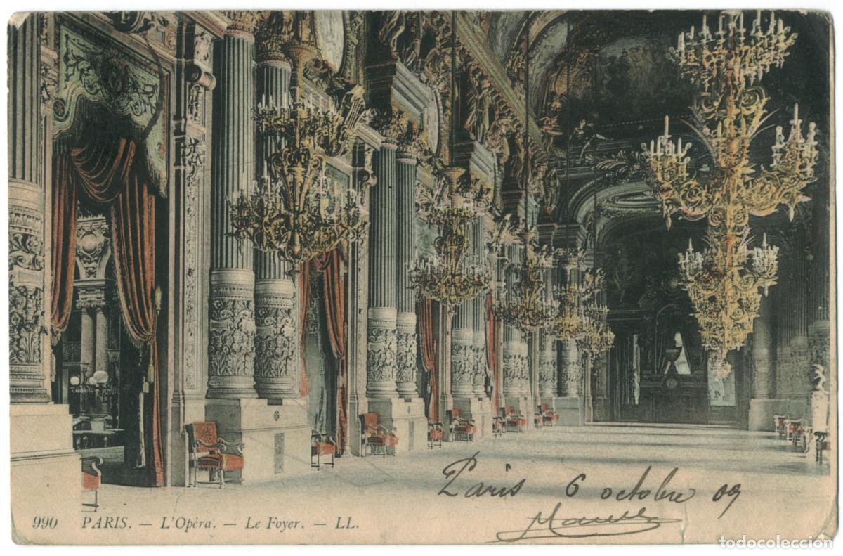 Postales: Op&eacute;ra, Foyer_L&eacute;vy & Neurdein. 990 / Teatros Francia