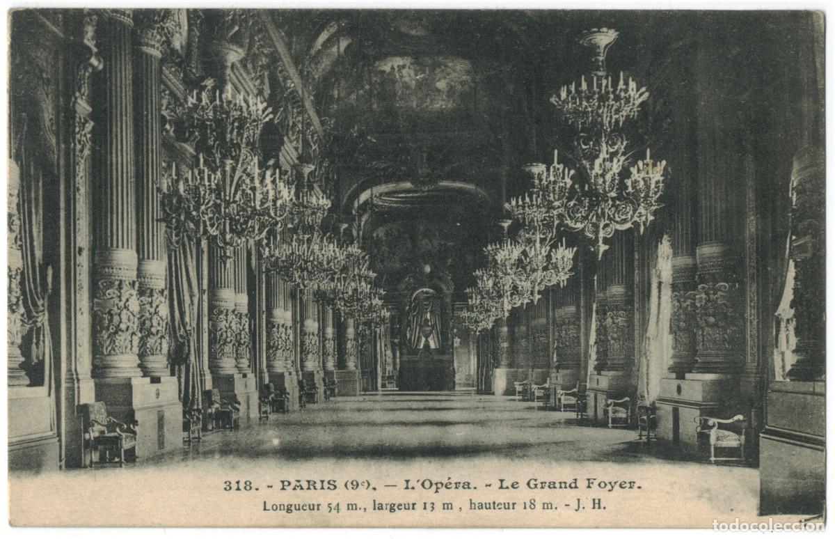 Postales: Op&eacute;ra, Grand Foyer_L. Boisson & J. H. 318 / Teatros Francia