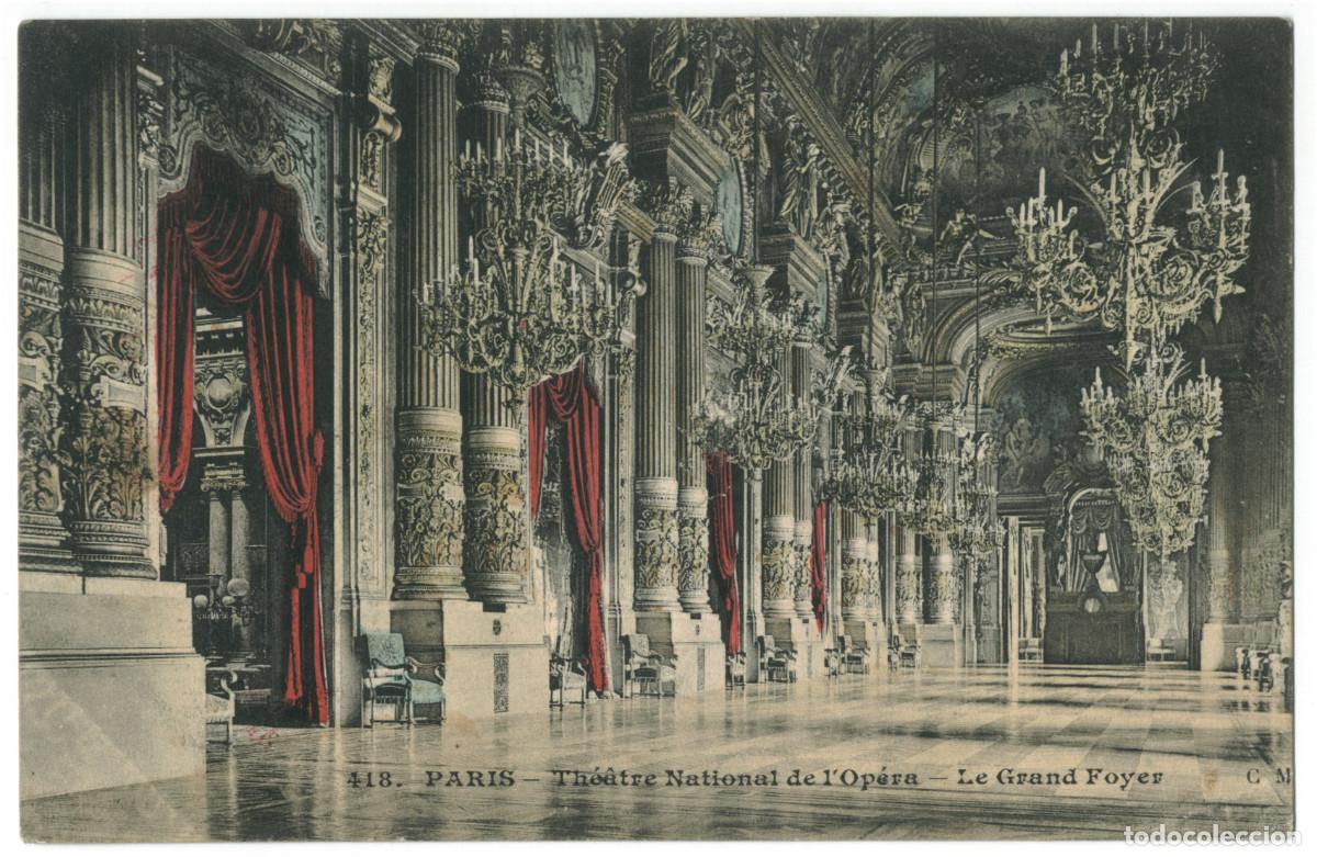 Postales: PARIS_Op&eacute;ra Grand Foyer_C.M. 418 / Teatros Francia
