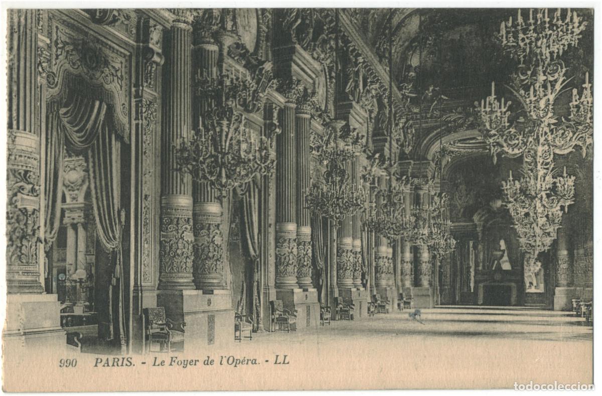 Postales: Op&eacute;ra, Foyer_L&eacute;vy & Neurdein. 990 / Teatros Francia