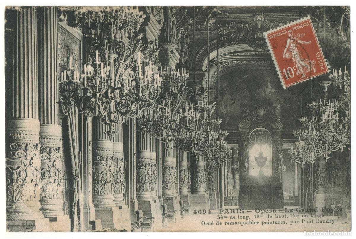 Postales: Op&eacute;ra, Grand Foyer_E. Le Deley ELD. 4094 / Teatros Francia