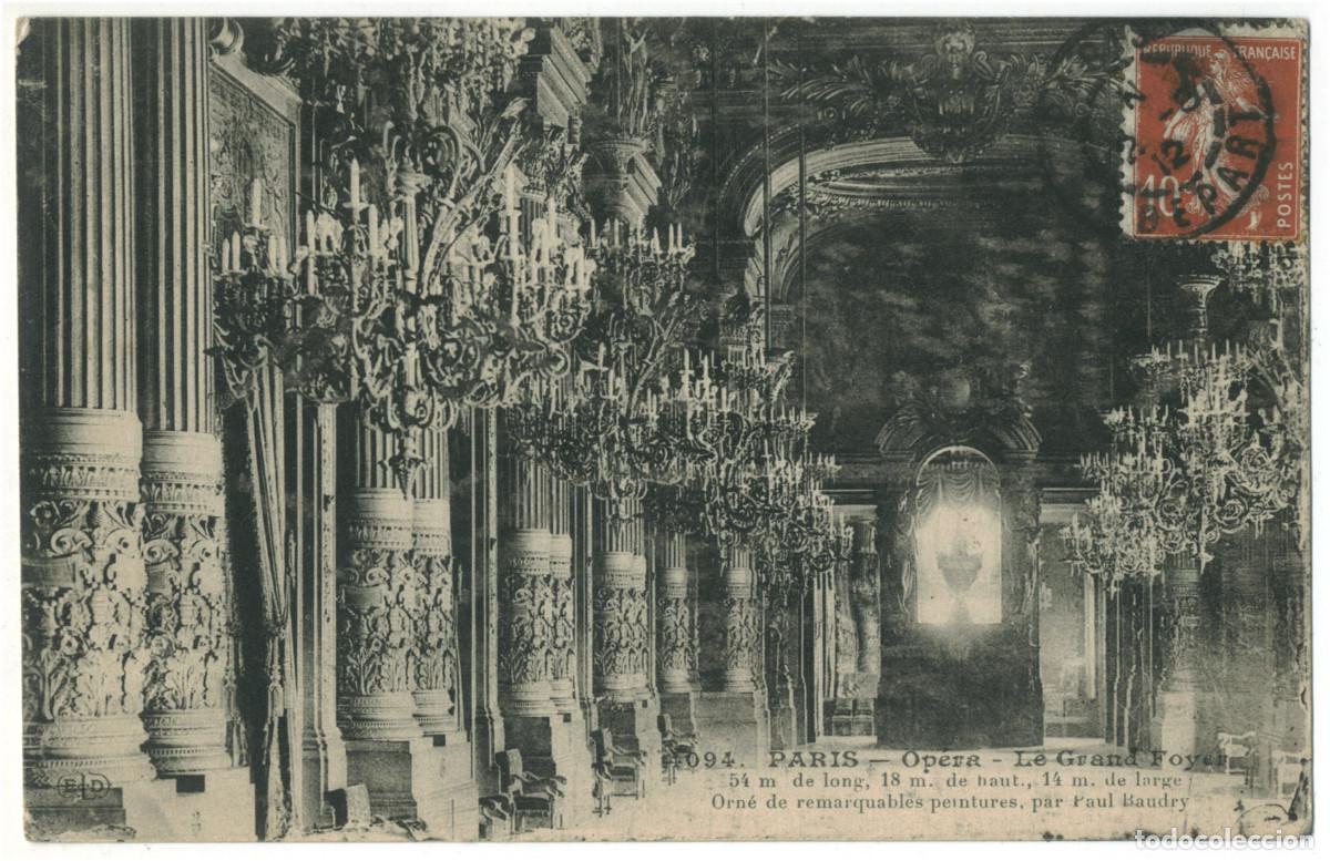 Postales: Op&eacute;ra, Grand Foyer_E. Le Deley ELD. 4094 / Teatros Francia