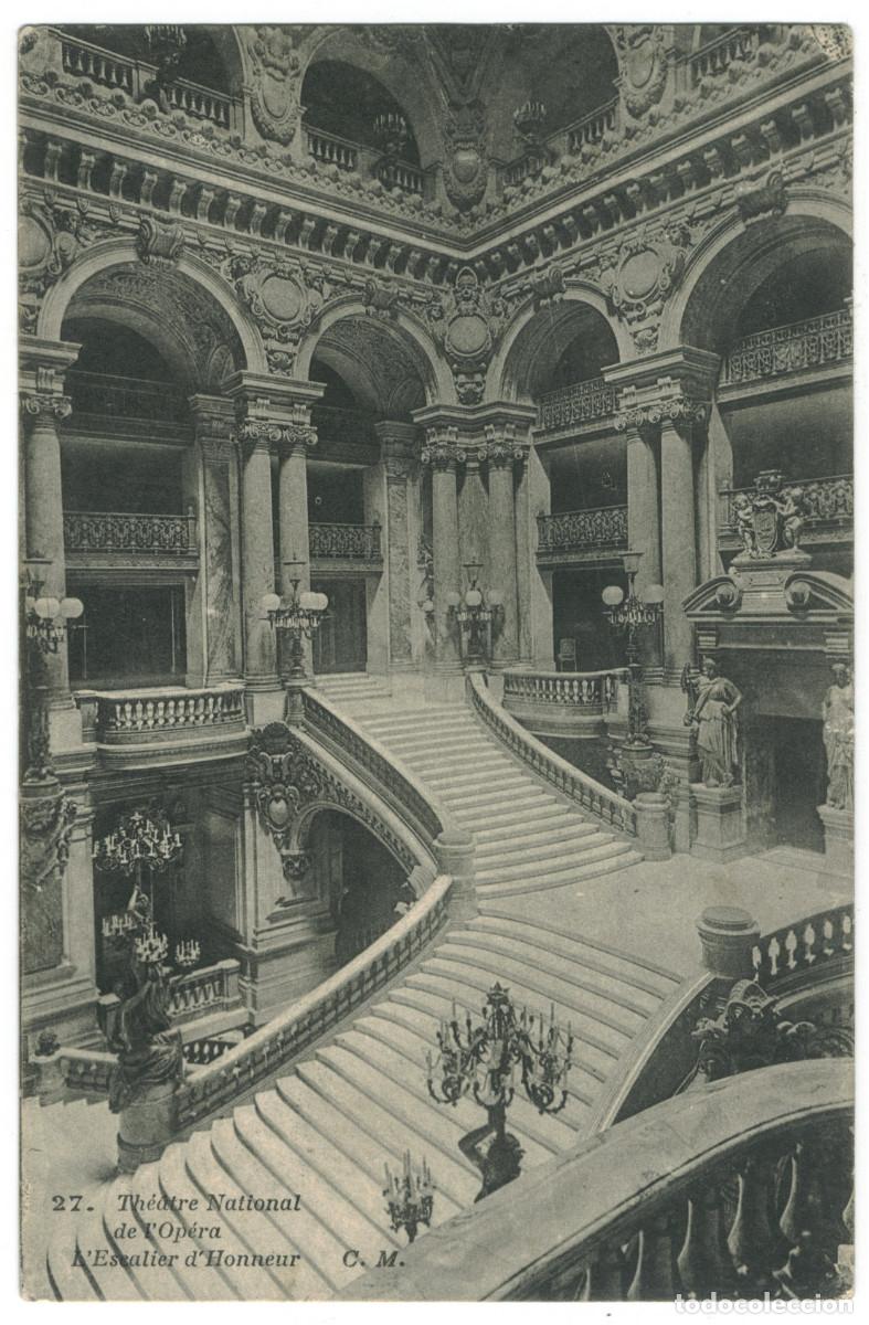 Postales: PARIS_Op&eacute;ra Escalier d'Honneur_C.M 27 / Teatros Francia