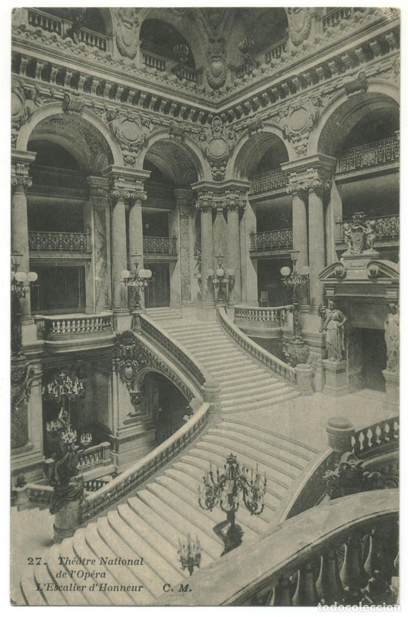 Postales: PARIS_Op&eacute;ra Escalier d'Honneur_C.M 27 / Teatros Francia