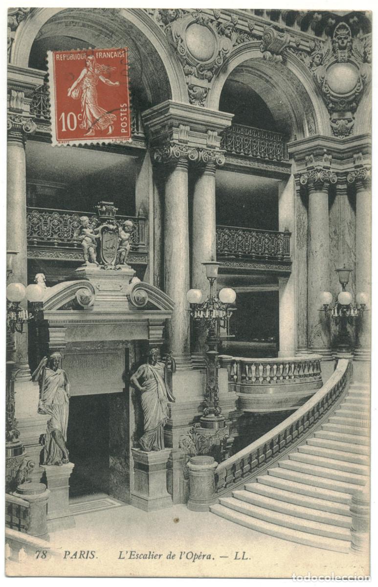 Postales: Op&eacute;ra, Escalier (PARIS)_L&eacute;vy. 78 / Teatros Francia