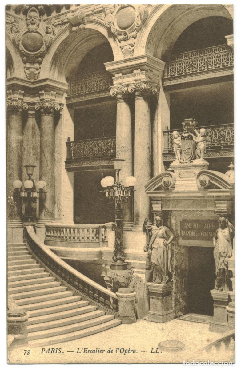 Postales: Op&eacute;ra, Escalier (PARIS)_L&eacute;vy. 78 / Teatros Francia