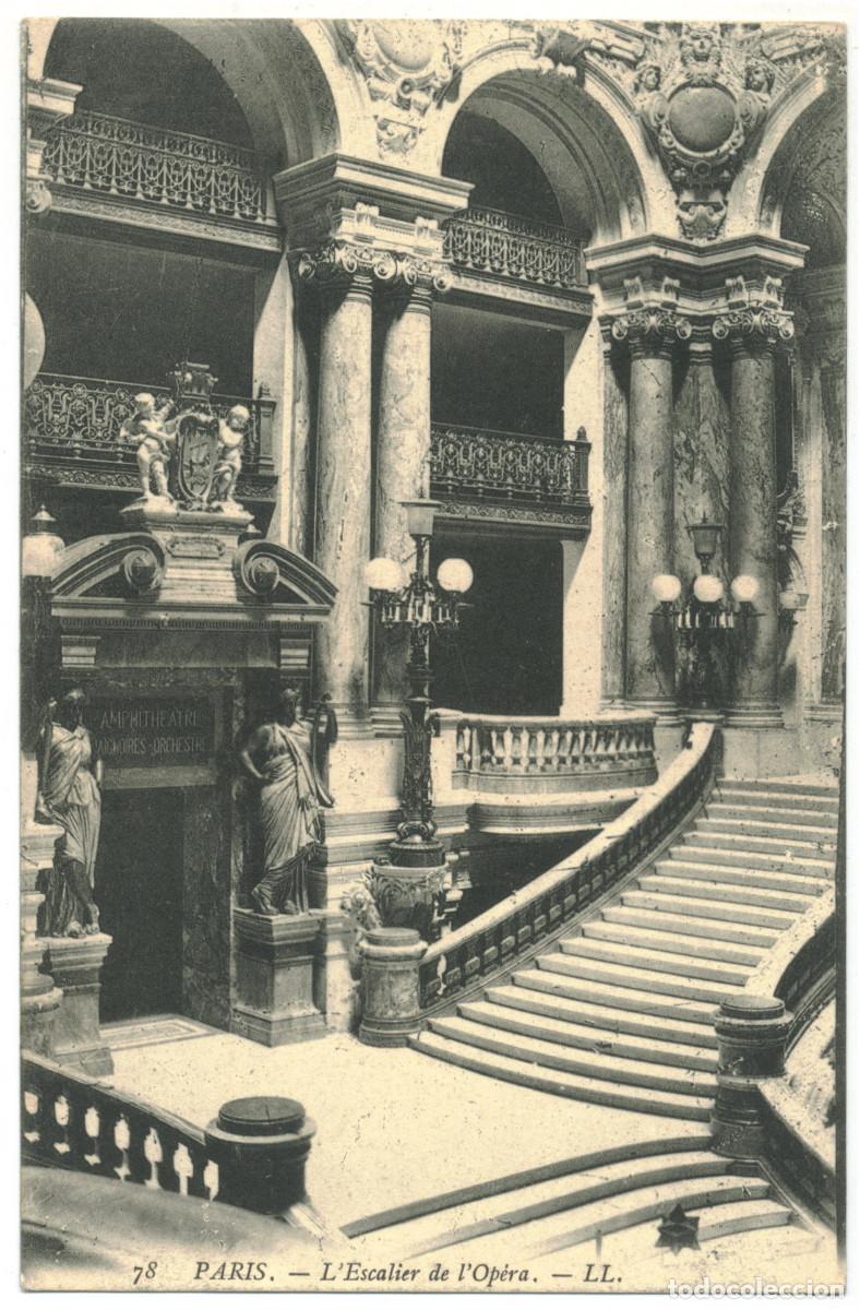 Postales: Op&eacute;ra, Escalier (PARIS)_L&eacute;vy. 78 / Teatros Francia