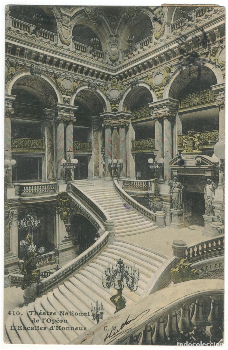Postales: PARIS_Op&eacute;ra Escalier d'Honneur_C.M 410 / Teatros Francia
