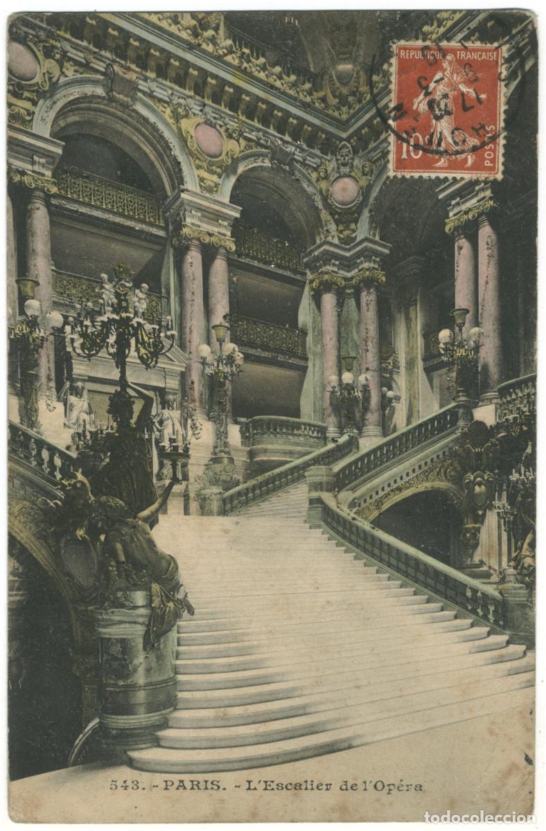 Postales: Op&eacute;ra, Escalier (PARIS)_Sin datos. 543 / Teatros Francia