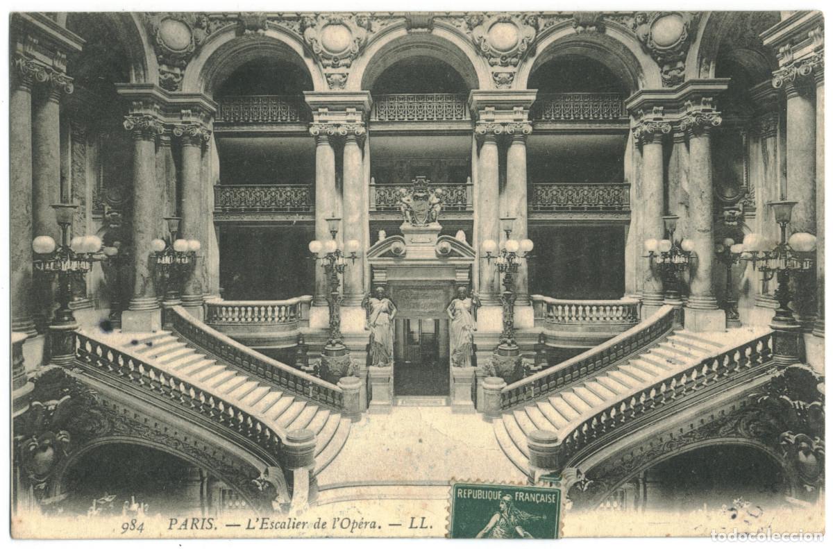 Postales: Op&eacute;ra, Escalier (PARIS)_L&eacute;vy. 984 / Teatros Francia