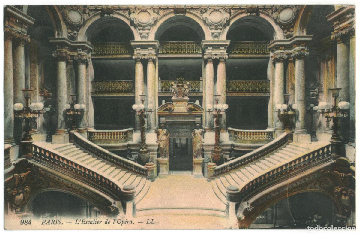 Postales: Op&eacute;ra, Escalier (PARIS)_L&eacute;vy. 984 / Teatros Francia