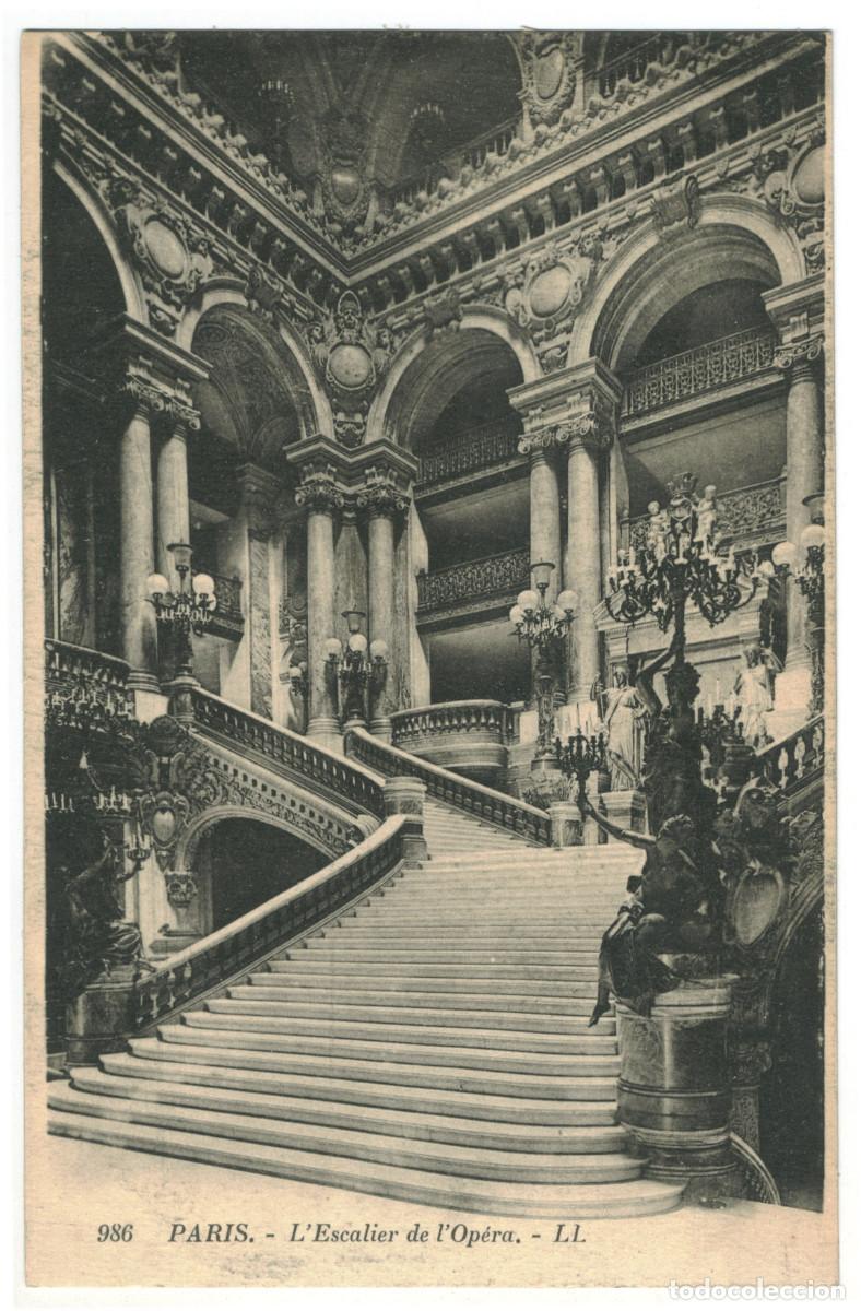 Postales: Op&eacute;ra, Escalier (PARIS)_L&eacute;vy. 986 / Teatros Francia