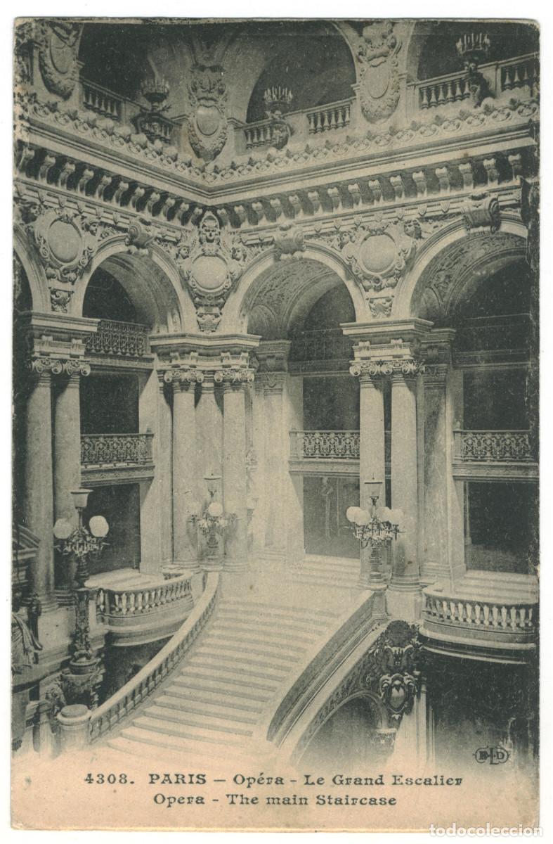 Postales: PARIS_Op&eacute;ra Grand Escalier_ELD 4308 / Teatros Francia