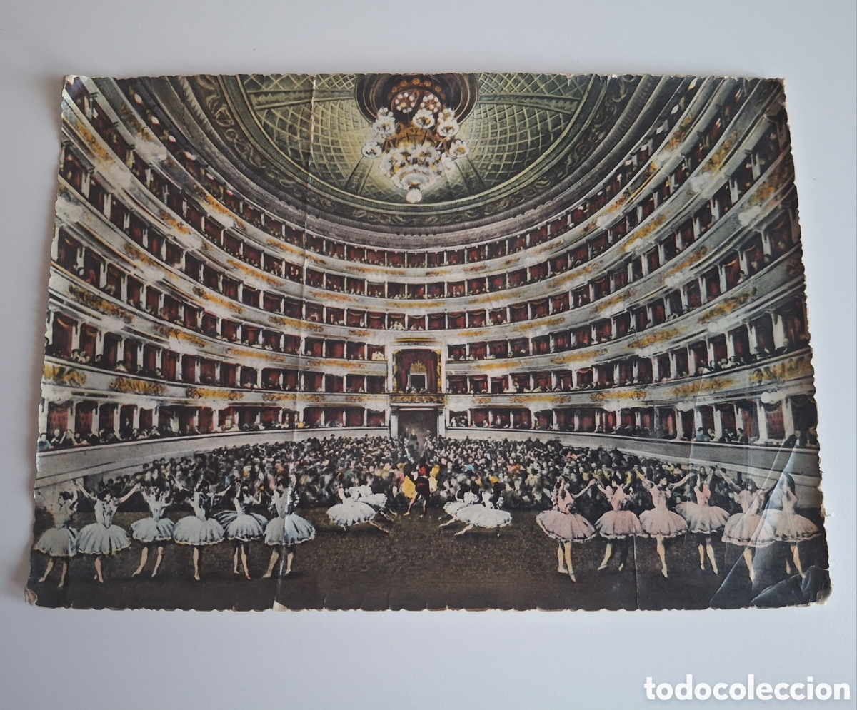 Postales: Postal antigua de La Scala de Mil&aacute;n