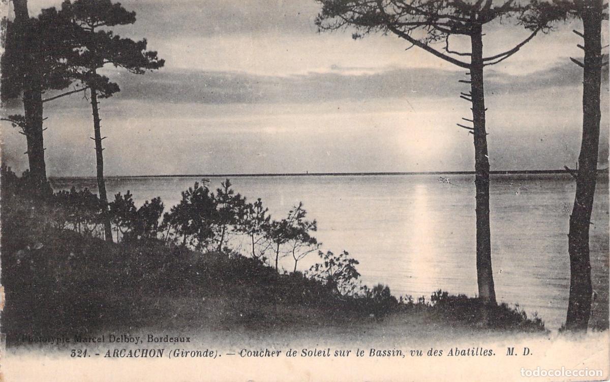Postales: Postal Atardecer en el Bassin d'Arcachon, Gironde Francia