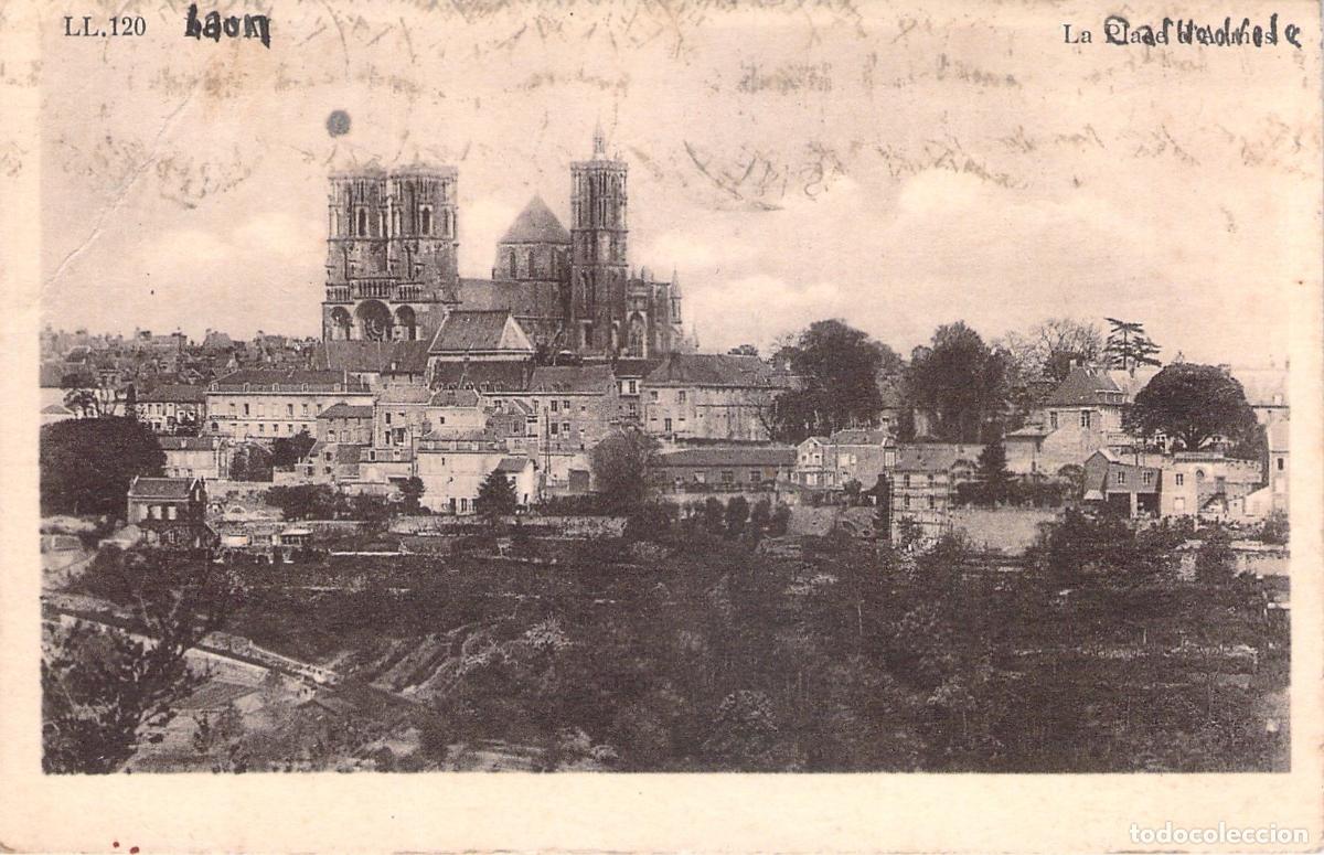 Postales: Postal de la Catedral de Laon Francia Vista Panor&aacute;mica