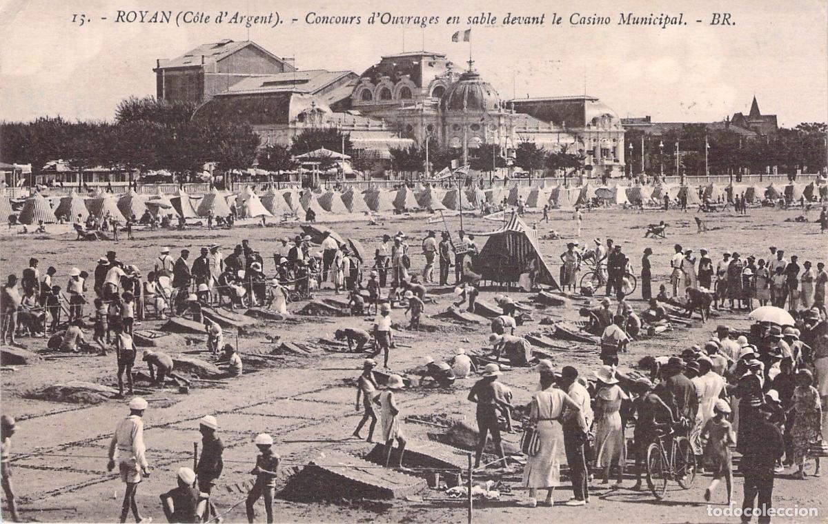 Postales: Postal Royan Concurso de Esculturas de Arena y Casino Municipal