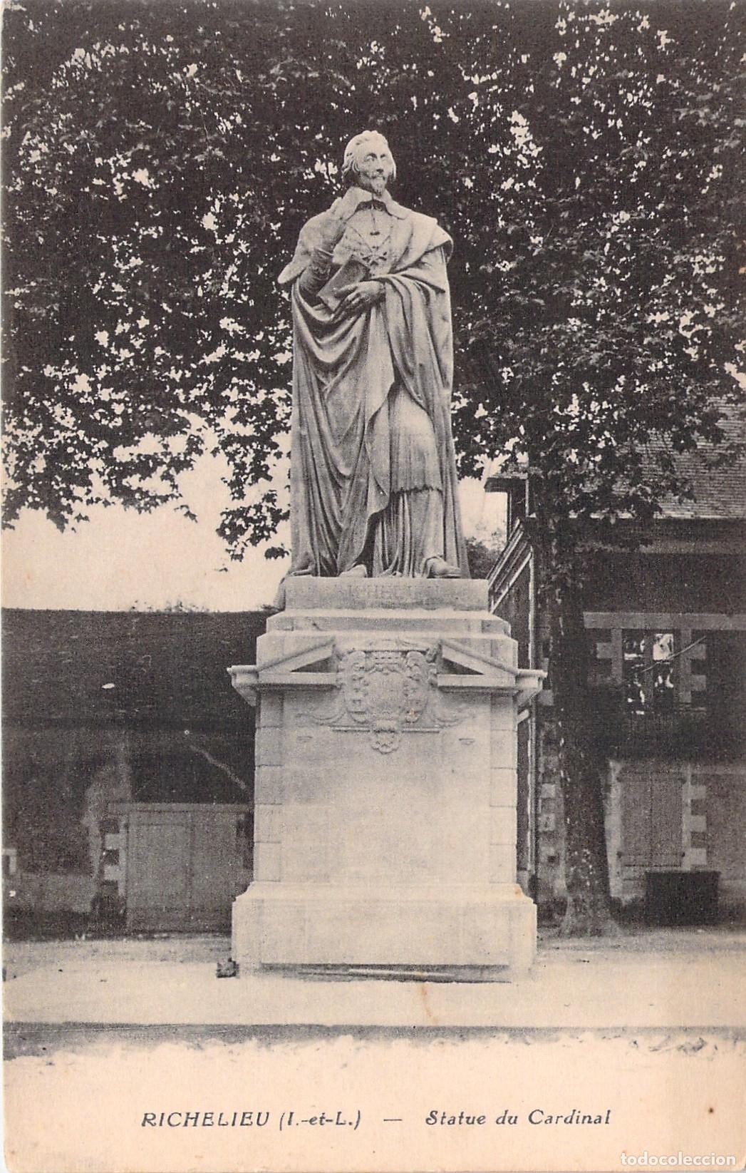 Postales: Postal de la Estatua del Cardenal Richelieu, Francia