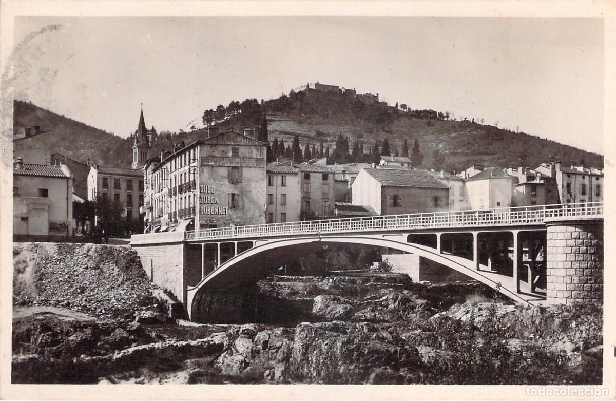 Postales: Postal de Am&eacute;lie-les-Bains con el Puente sobre el Tech y el Fuerte