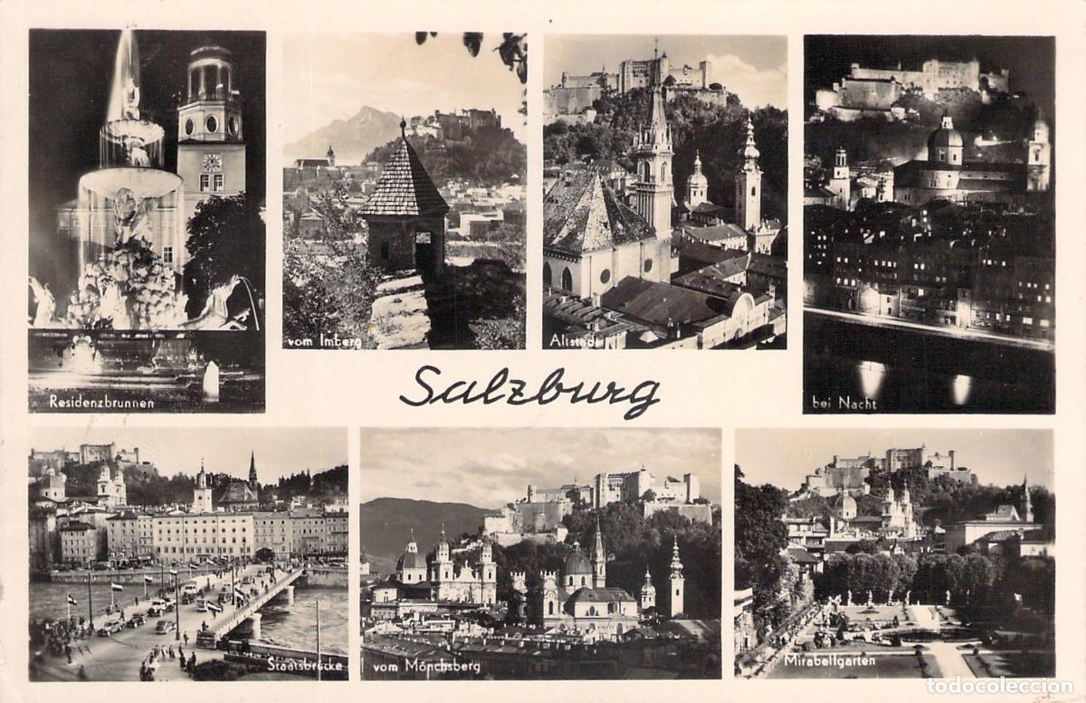 Postales: Postal Multivista de Salzburgo, Austria con Vistas Hist&oacute;ricas