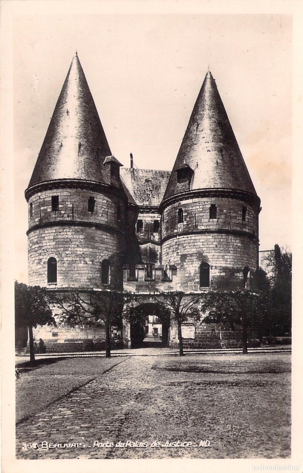 Postales: Postal de la Porte du Palais de Justice en Beauvais Francia