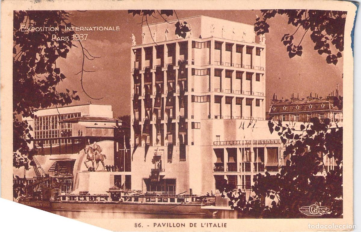 Postales: Postal Pabell&oacute;n de Italia Exposici&oacute;n Internacional de Par&iacute;s