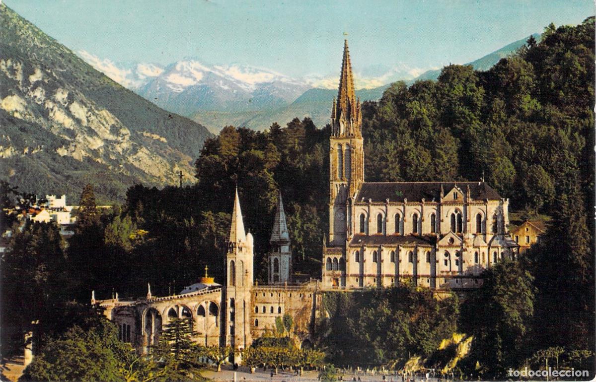 Postales: Postal de la Bas&iacute;lica de Lourdes y los Pirineos