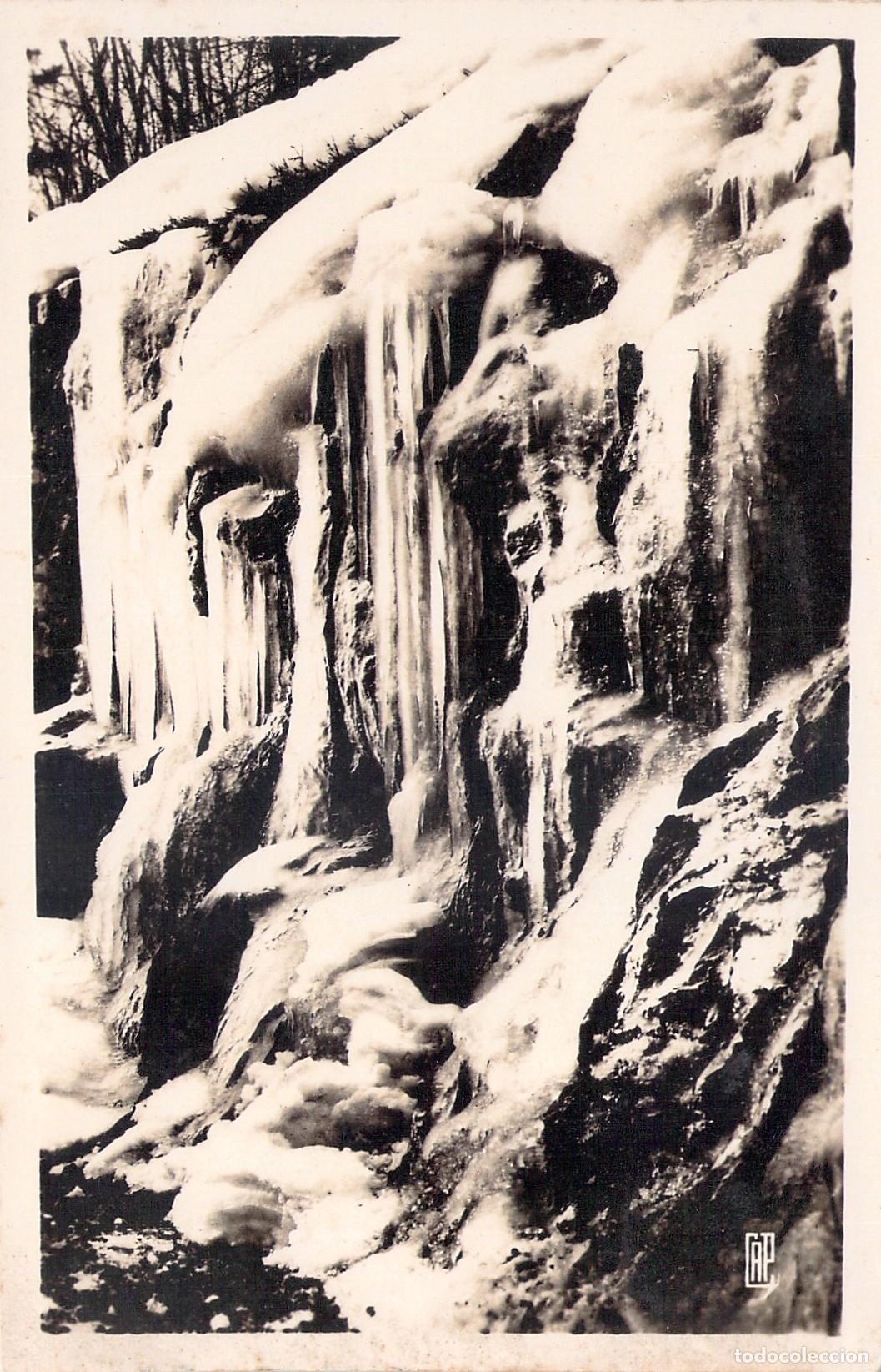 Postales: Postal Cascada Helada y Vers&iacute;culo B&iacute;blico de Dieulefit