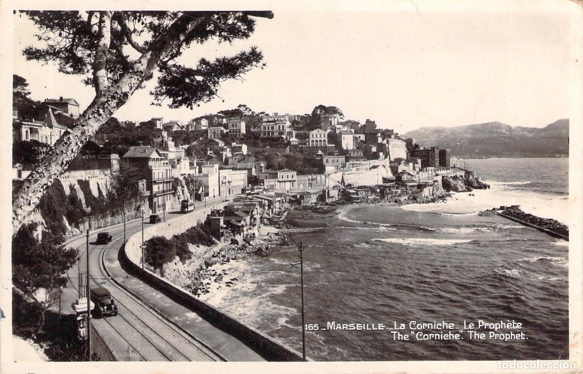 Postales: Postal de Marsella, La Corniche y Playa Le Proph&egrave;te