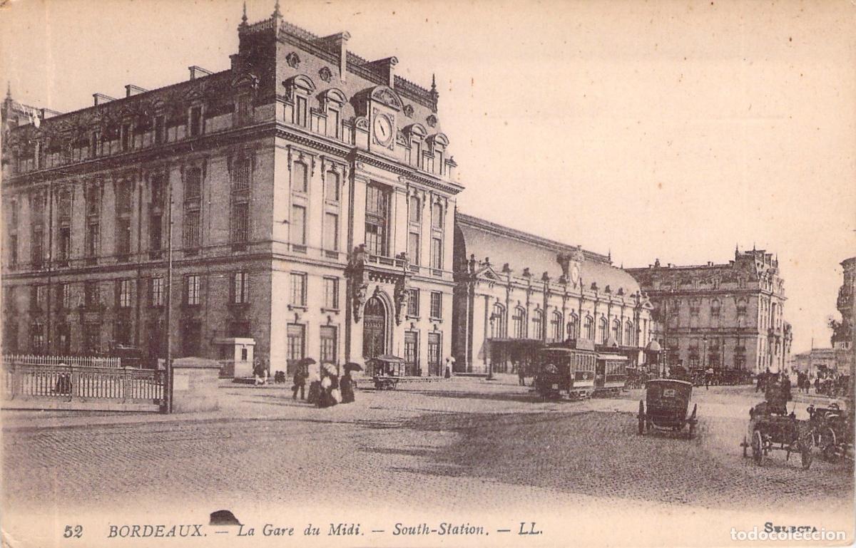 Postales: Postal de Bordeaux La Gare du Midi Estaci&oacute;n de Tren