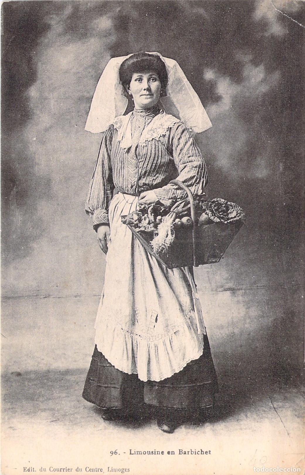 Postales: Postal de Mujer con Traje Tradicional de Limousin en Barbichet