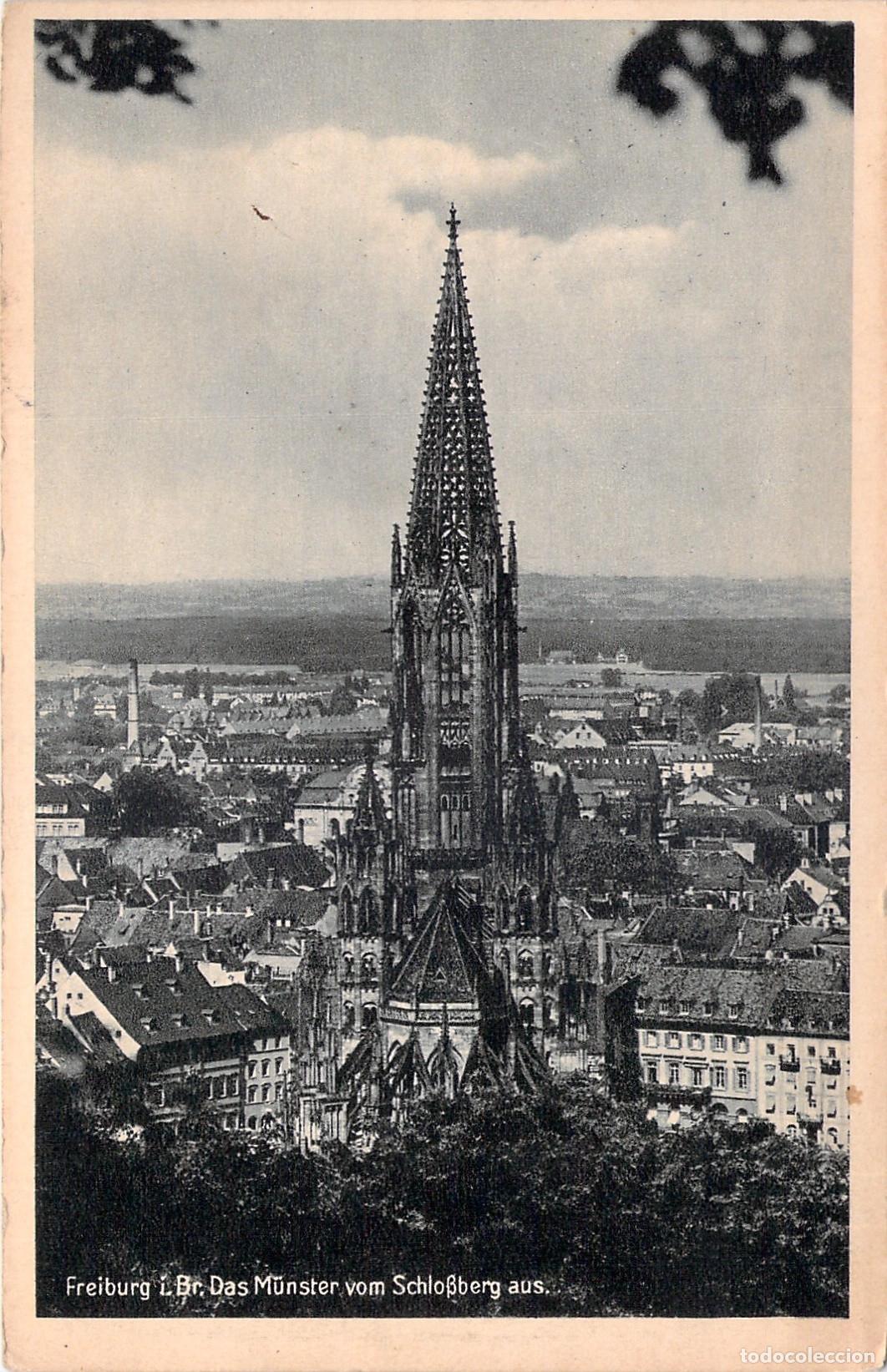 Postales: Postal de Friburgo Alemania Vista de la Catedral desde Schlossberg