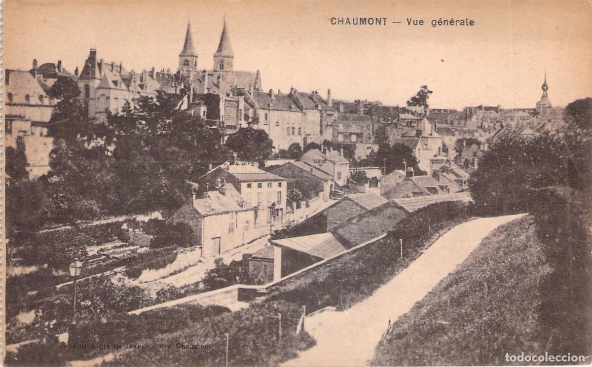 Postales: Postal de Chaumont con Vista General de la Ciudad, Francia
