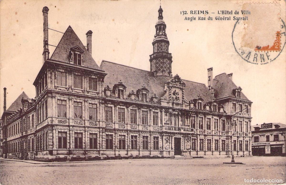 Postcards: Tarjeta Postal de Reims - H&ocirc;tel de Ville