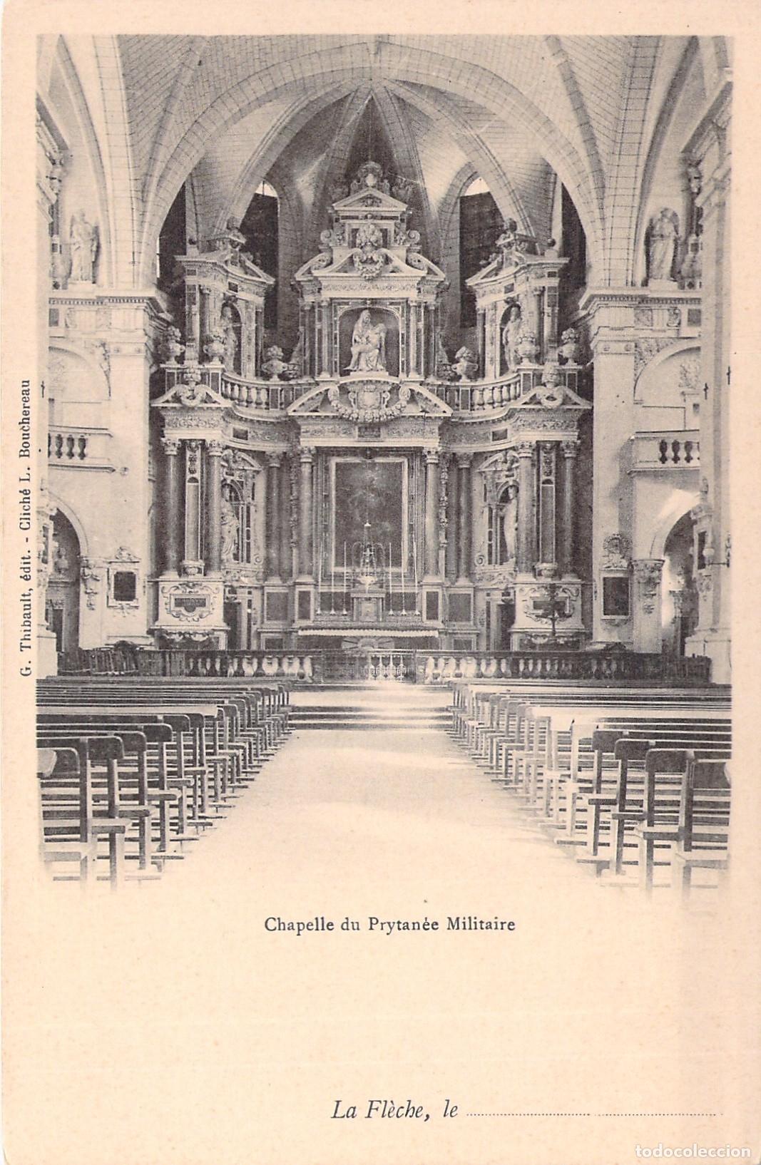 Postales: Postal de la Capilla del Prytan&eacute;e Militaire en La Fl&egrave;che