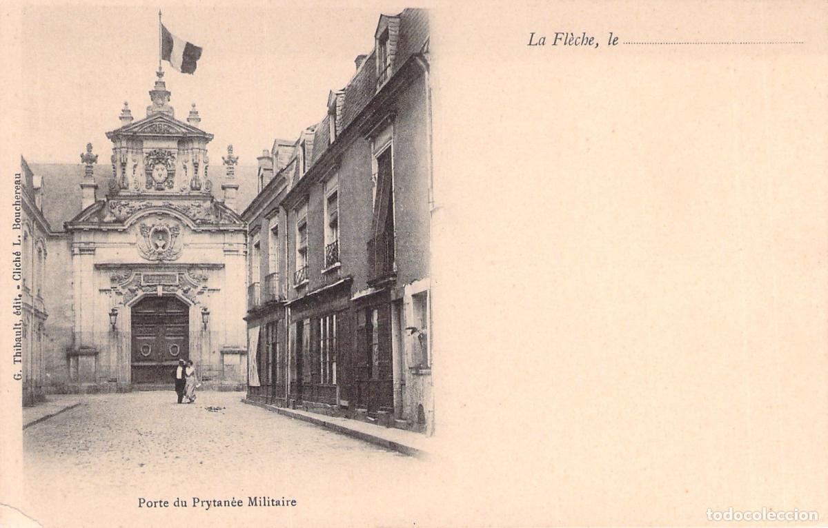 Postales: Postal de la Puerta del Prytan&eacute;e Militaire en La Fl&egrave;che