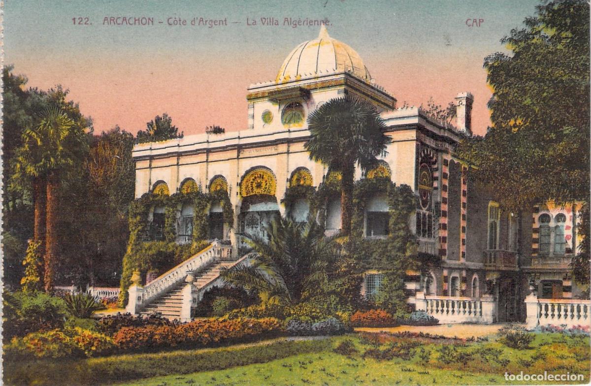 Postales: Postal de la Villa Alg&eacute;rienne en Arcachon, Francia