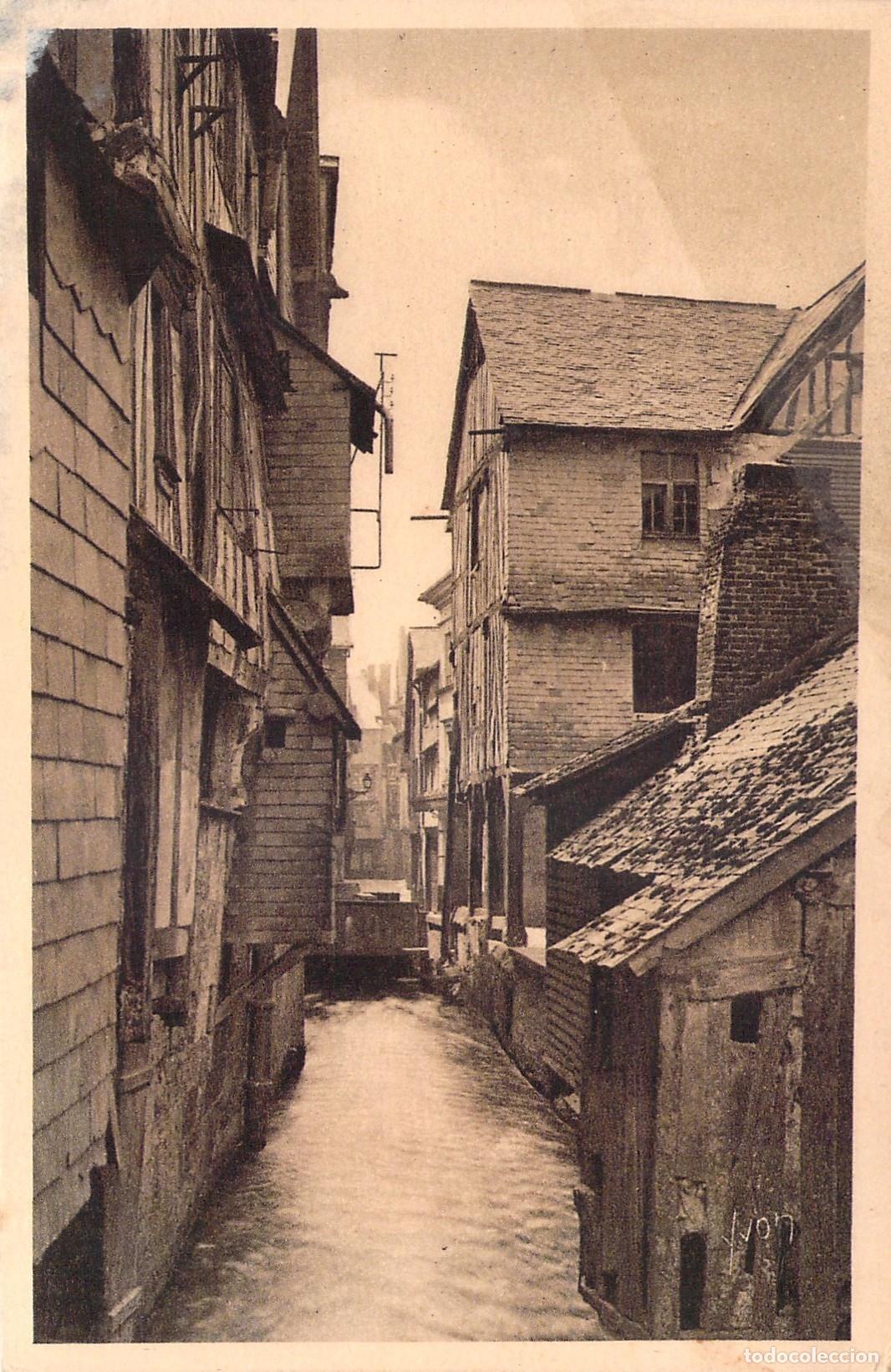 Postales: Postal Caudebec-en-Caux Francia Casas Antiguas Rue de la Boucherie