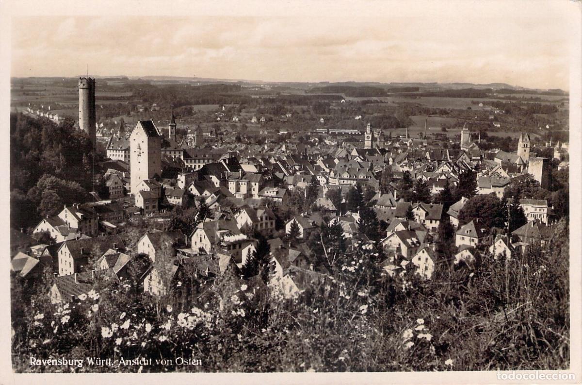 Cartes Postales: Postal de Ravensburg Alemania Vista Panor&aacute;mica Desde el Este