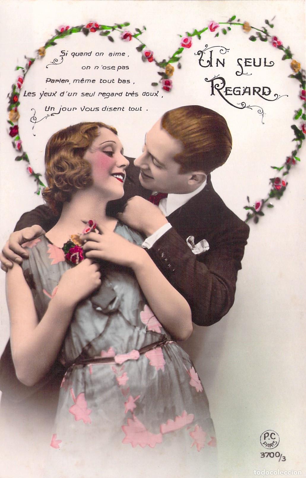 Cartes Postales: Postal Francesa Rom&aacute;ntica Un Seul Regard P.C. Paris