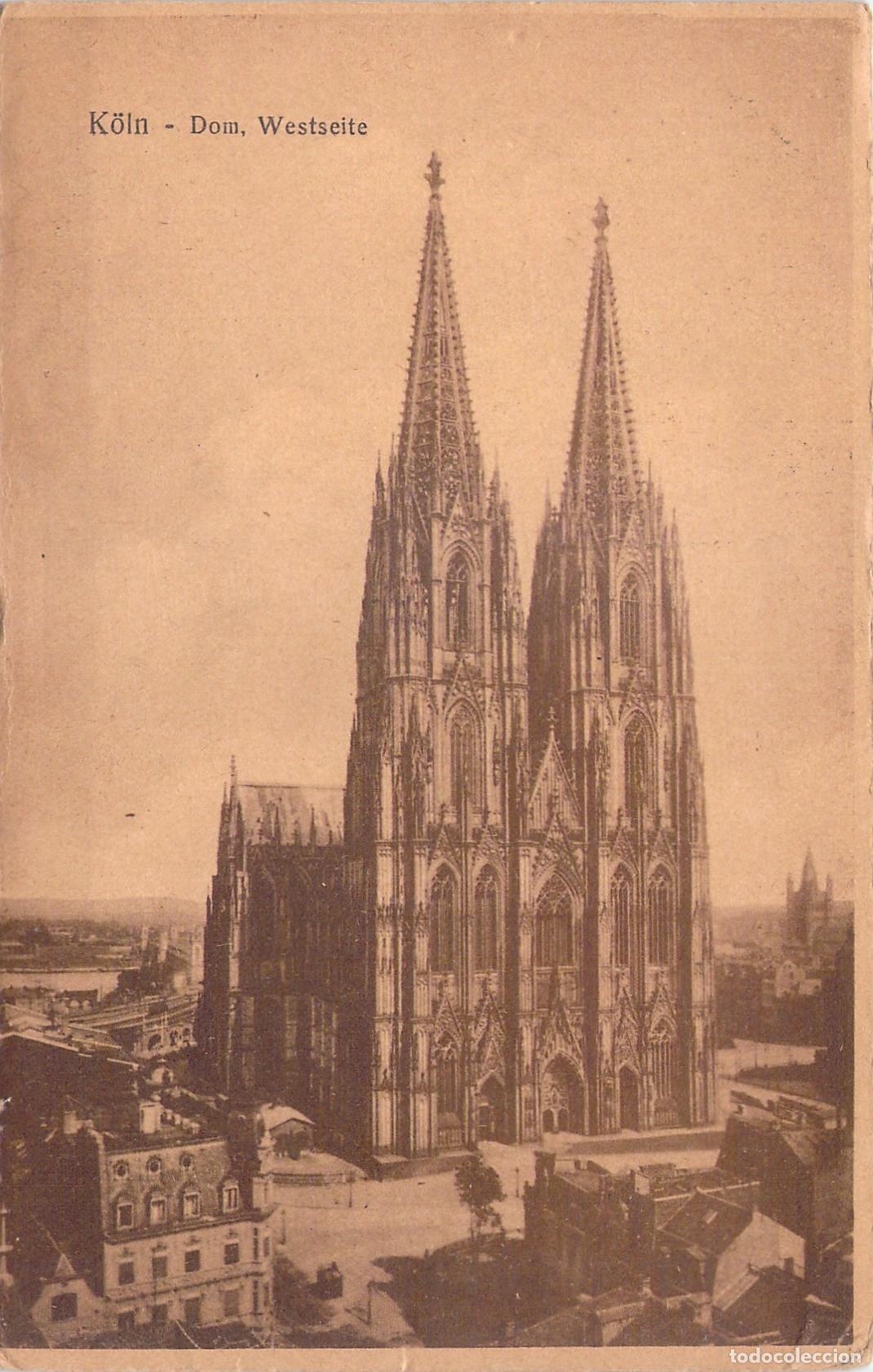 Cartes Postales: Postal de la Catedral de Colonia, Alemania - Vista Oeste
