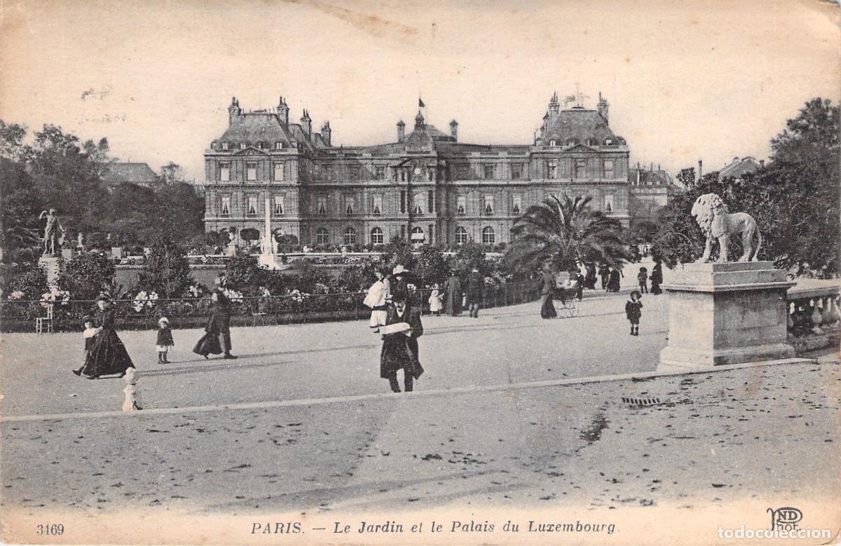 Cartes Postales: Postal de Par&iacute;s, El Jard&iacute;n y el Palacio de Luxemburgo, Francia