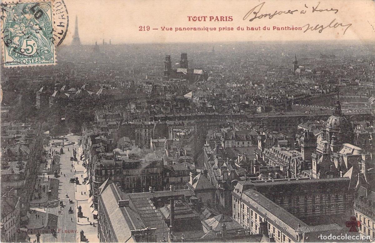 Postales: Tarjeta Postal Antigua Tout Paris Vista Panor&aacute;mica desde el Pante&oacute;n