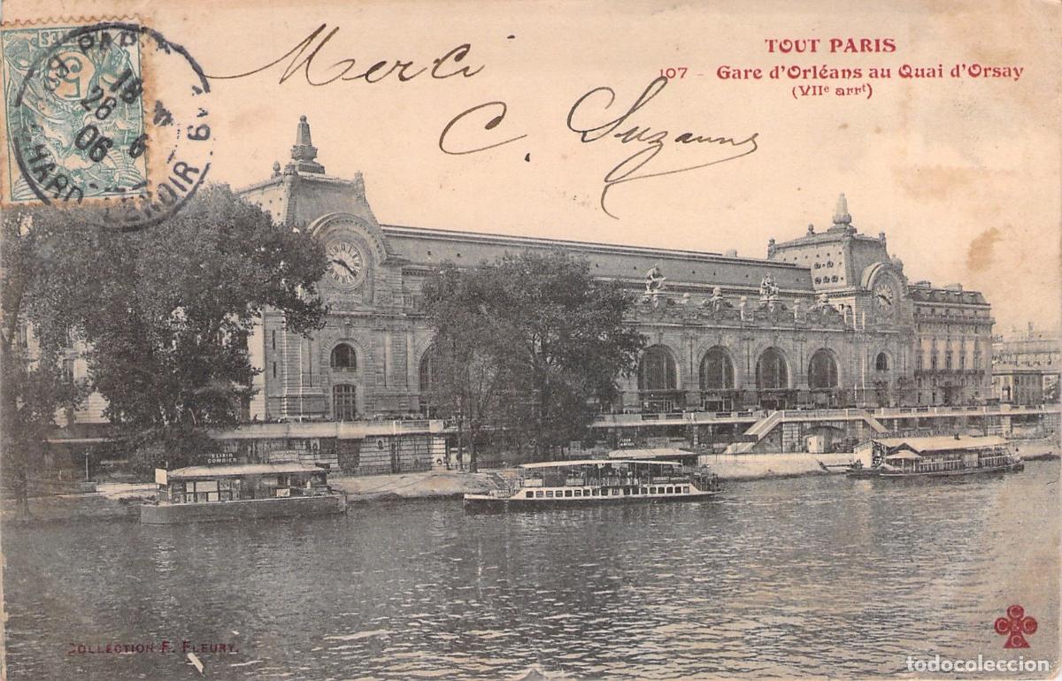 Postales: Postal de la Gare d'Orsay y el R&iacute;o Sena en Par&iacute;s