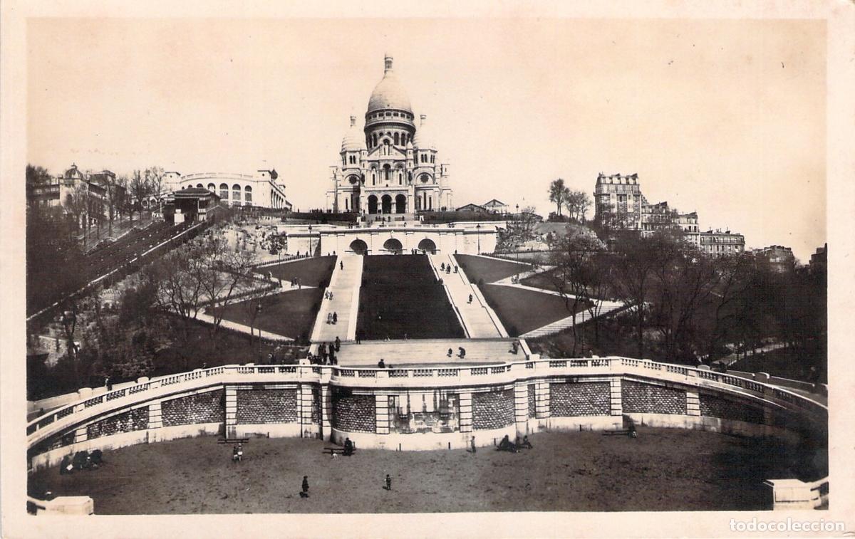 Postales: Postal de Par&iacute;s - Bas&iacute;lica del Sacr&eacute;-C&oelig;ur y Escalera Monumental
