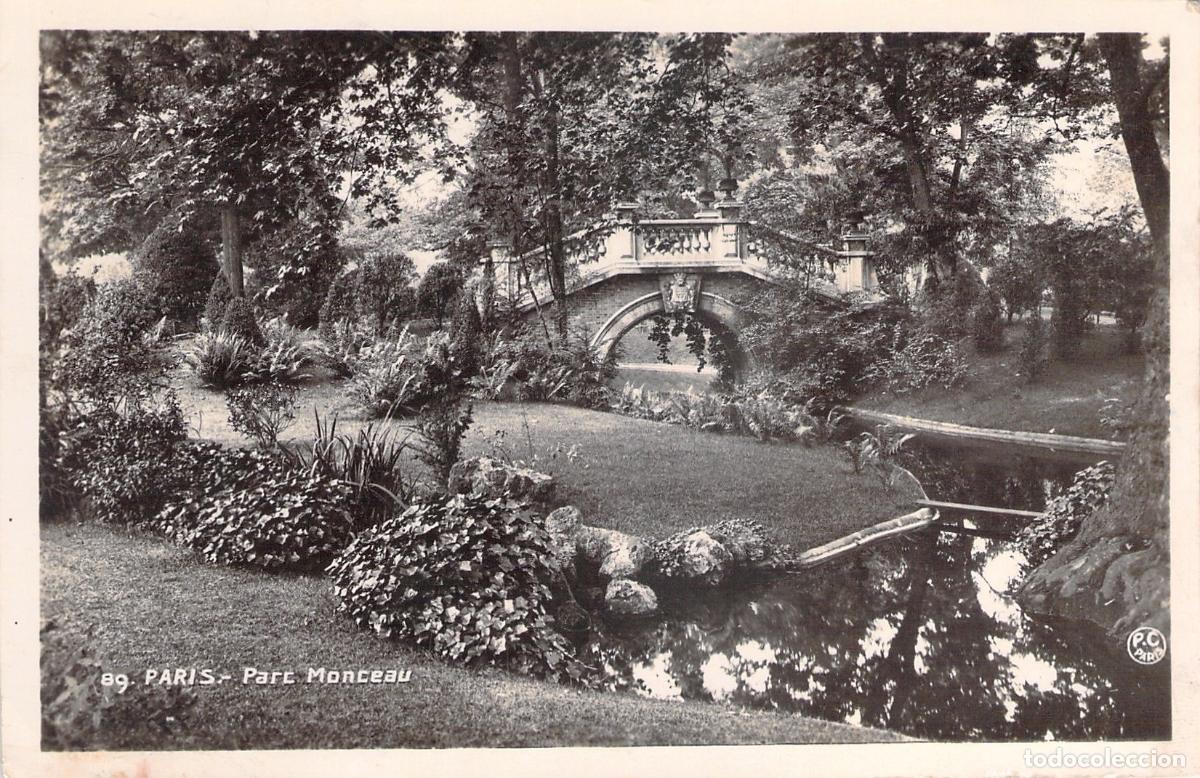Postales: Tarjeta Postal de Par&iacute;s, Puente en el Parc Monceau