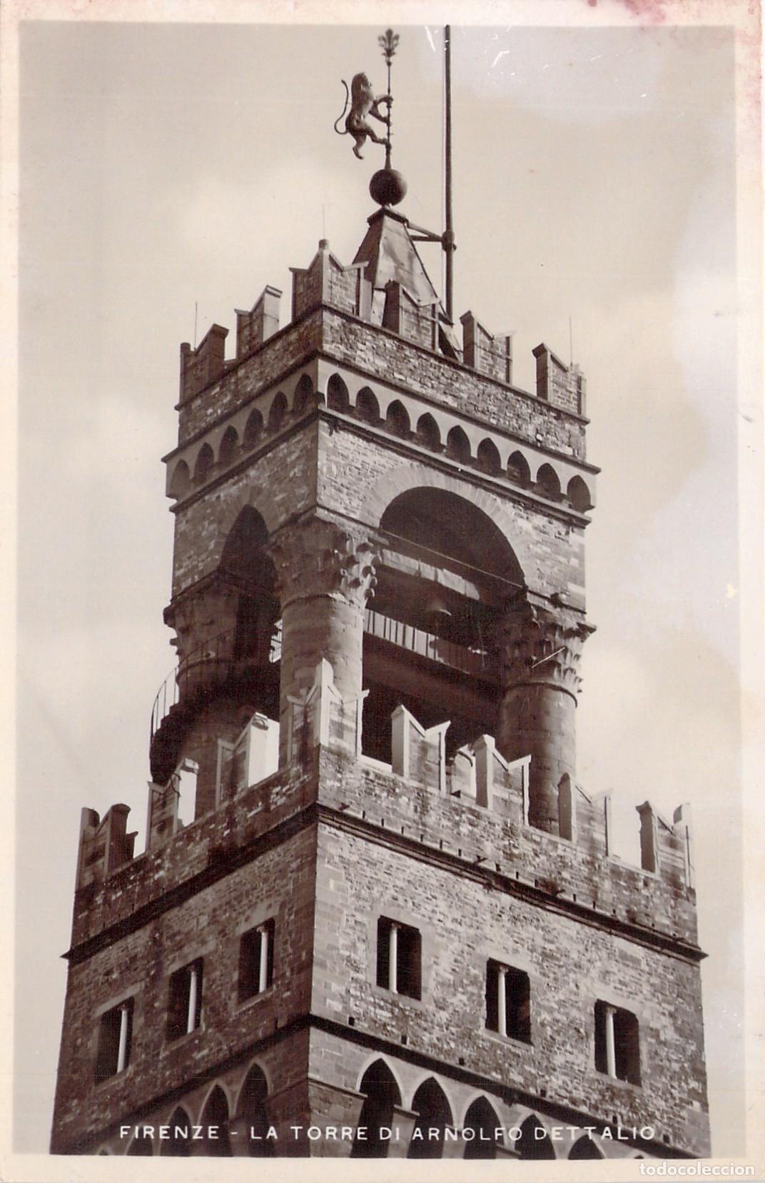 Postales: Postal de la Torre de Arnolfo en Florencia, Italia